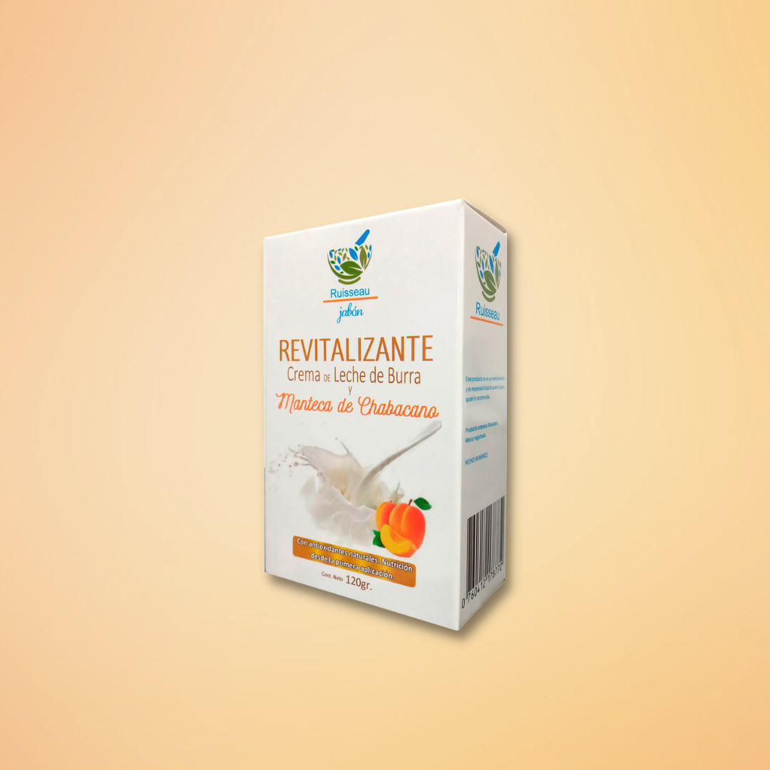 Jabón Revitalizante con Leche de Burra y Manteca de Chabacano